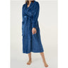 Women's Plush Soft Warm Fleece Robe | Color: Navy Blue | Material: 100% Polyester Warm Fleece | Available Sizes: S, M, L, XL, XXL by SUMMA