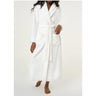Women's Plush Soft Warm Fleece Robe | Color: White | Material: 100% Polyester Warm Fleece | Available Sizes: S, M, L, XL, XXL by SUMMA