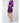 Women's Satin Kimono Short Robe | Color: Purple | Material: 95% Polyester 5% Spandex | Available Sizes: Small/Medium, Large, XX-Large by SUMMA