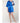 Women's Satin Kimono Short Robe | Color: Royal Blue | Material: 95% Polyester 5% Spandex | Available Sizes: Small/Medium, Large, XX-Large by SUMMA