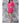 Women's Square Pattern Waffle Kimono Robe - Short Length | Color: Fuchsia | Material: 65% Natural Cotton 35% Polyester | Available Sizes: Small/Medium, Large, XX-Large by SUMMA