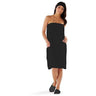 Women's Terry Velour Wrap with Snaps / Black / Regular