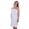 Women's Terry Velour Wrap with Snaps / White / Regular