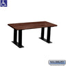 Wood ADA Locker Bench - 42-inch Wide by Salsbury – Dark Finish by Salsbury