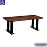 Wood ADA Locker Bench - 48-inch Wide by Salsbury – Dark Finish by Salsbury