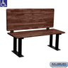 Wood ADA Locker Bench with back support - 48-inch Wide by Salsbury – Dark Finish by Salsbury