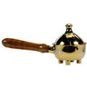 Wood Handled Brass Burner / 7" x 3.25" x 2.25" by Incense Burner