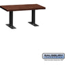 Wood Locker Bench - 36-inch - 14-inch Deep by Salsbury – Dark Finish – Bolt Mounted by Salsbury