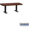 Wood Locker Bench - 48-inch - 14-inch Deep by Salsbury – Dark Finish – Bolt Mounted by Salsbury
