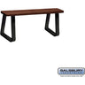 Wood Locker Bench - 48-inch - 9.5-inch Deep - Free Standing by Salsbury – Dark Finish – Free-Standing by Salsbury