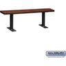 Wood Locker Bench - 60-inch - 9.5-inch Deep by Salsbury – Dark Finish – Bolt Mounted by Salsbury