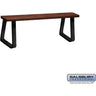 Wood Locker Bench - 60-inch - 9.5-inch Deep - Free Standing by Salsbury – Dark Finish – Free-Standing by Salsbury