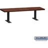 Wood Locker Bench - 72-inch - 14-inch Deep by Salsbury – Dark Finish – Bolt Mounted by Salsbury
