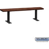Wood Locker Bench - 72-inch - 9.5-inch Deep by Salsbury – Dark Finish – Bolt Mounted by Salsbury