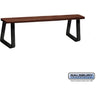 Wood Locker Bench - 72-inch - 9.5-inch Deep - Free Standing by Salsbury – Dark Finish – Free-Standing by Salsbury