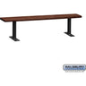 Wood Locker Bench - 84-inch - 9.5-inch Deep by Salsbury – Dark Finish – Bolt Mounted by Salsbury