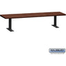 Wood Locker Bench - 96-inch - 14-inch Deep by Salsbury – Dark Finish – Bolt Mounted by Salsbury