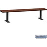 Wood Locker Bench - 96-inch - 9.5-inch Deep by Salsbury – Dark Finish – Bolt Mounted by Salsbury