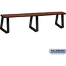 Wood Locker Bench - 96-inch - 9.5-inch Deep - Free Standing by Salsbury – Dark Finish – Free-Standing by Salsbury