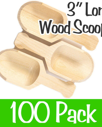 Wood Scoopers - 3&quot; Long x 1.25&quot; Wide / Case of 100 by Xen Stix