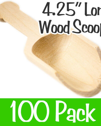 Wood Scoopers - 4.25&quot; Long x 1.25&quot; Wide / Case of 100 by Xen Stix