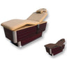 Zaina Premium 3-Motor Electric Facial and Massage Bed / Adjustable Comfort and Versatility / Brown Upholstery with Dark Wood Base