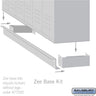Zee Base Kit - 4-inch High, 6 Foot Length - for 15 Inch Deep Metal Lockers (Includes 6 Foot Front Base, 2 End Bases, Corner Splicer and 4 Rear Legs) by Salsbury – Blue by Salsbury