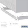 Zee Base Kit - 4-inch High, 6 Foot Length - for 18 Inch Deep Metal Lockers (Includes 6 Foot Front Base, 2 End Bases, Corner Splicer and 4 Rear Legs) by Salsbury – Blue by Salsbury