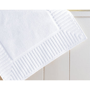 Zenith Collection Stylish Bath Mat / 20" X 35" / White / 1 Dozen by The Turkish Towel Company