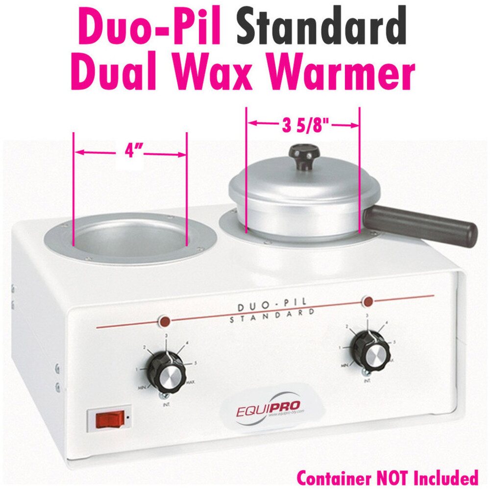 Duo-Pil Standard Dual Wax Warmer with 4 + 3-5/8 Diameter Tanks by Equipro</font>