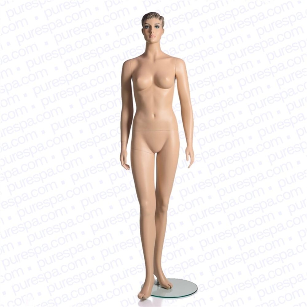 Full Female Mannequin with Sculpted Hair - Skin Color (RPFM-1)