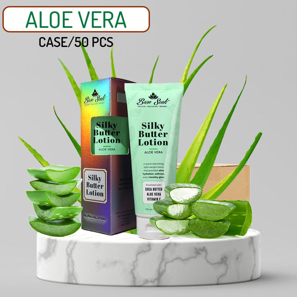 Bare Soak Silky Butter Lotion - Aloe Case = 3.4 oz. Each X 50 Units (29279)