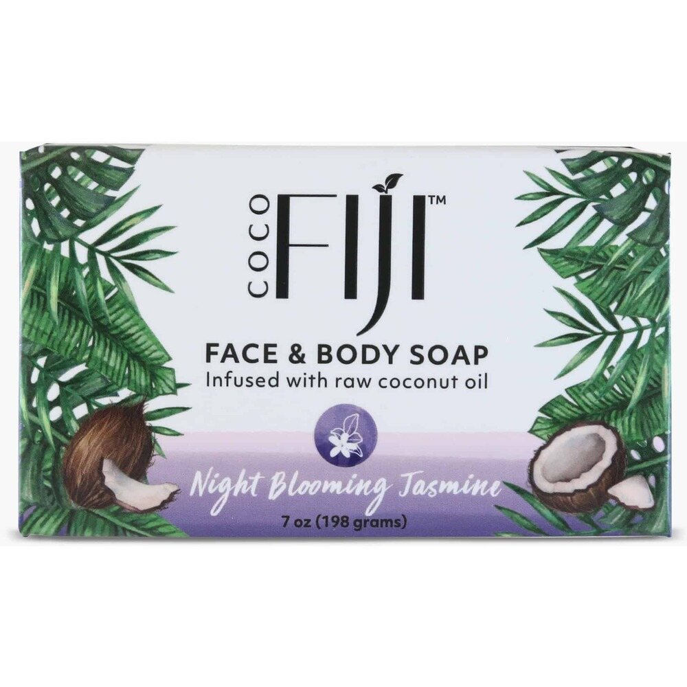  Coco Fiji Soap Bar for Face and Body Infused With Organic  Coconut Oil, Cucumber Melon, Essential Oil, Natural Soap for Moisturizing &  Pore Purifying Skin, 7 oz,Pack of 2 