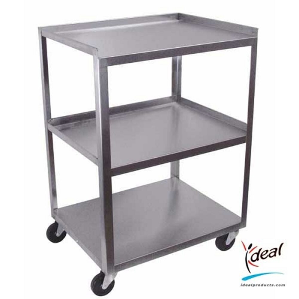 Ideal Stainless Steel Utility Cart, 3 Shelf with Drawer #MC21D