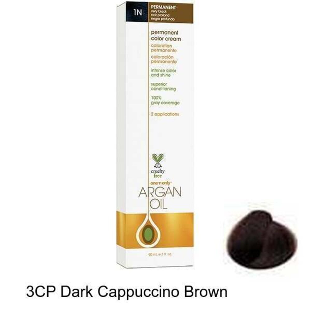 One 'N Only Argan Oil Permanent Cream Color - 3CP Dark Cappuccino Brown