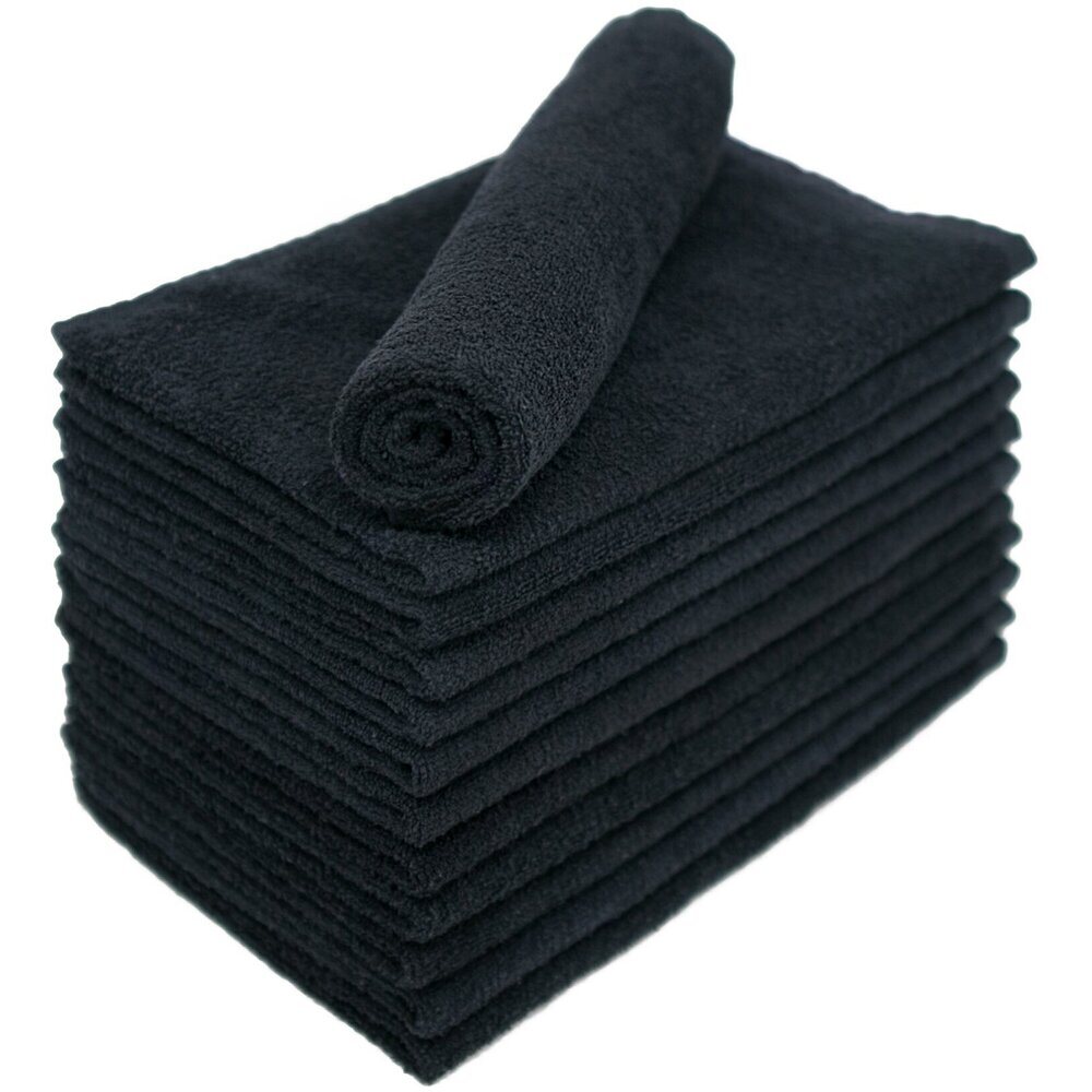 Black Bar Towels Bleach Safe 15 X 26 - 12 ct.