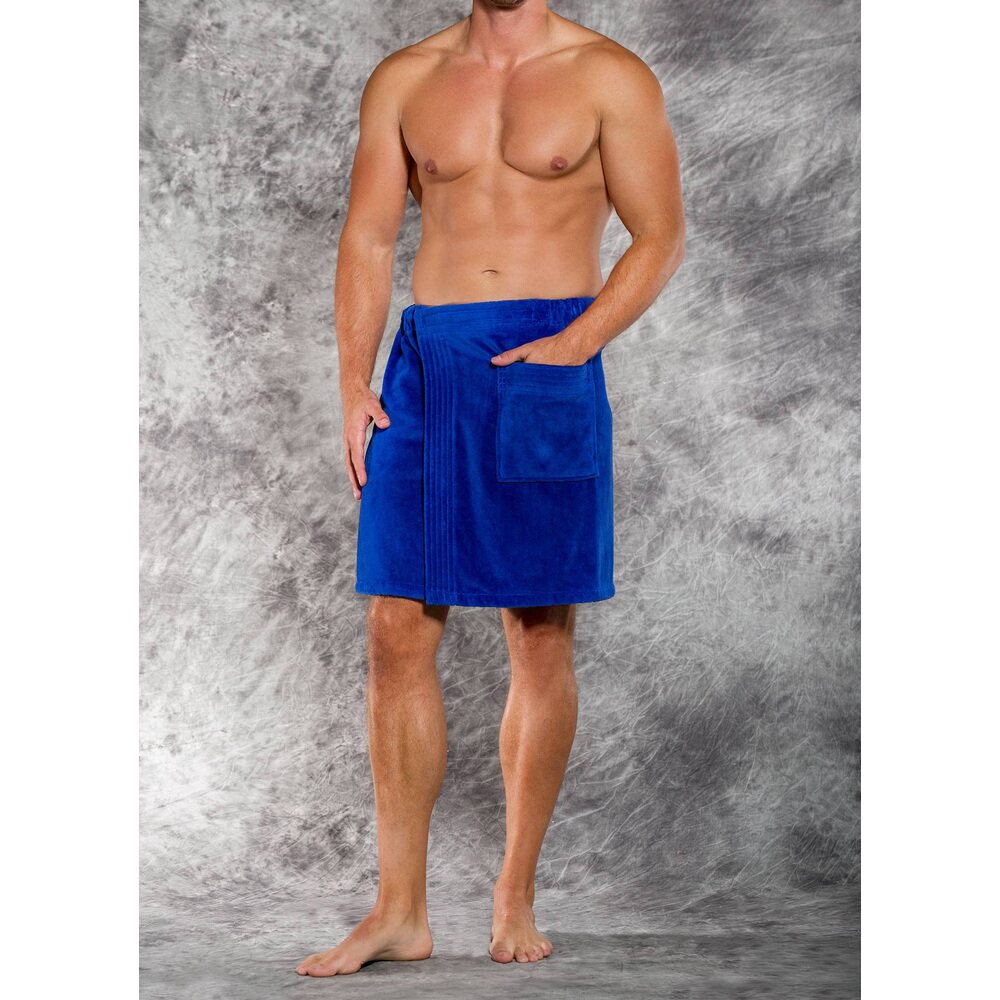 100% Cotton Men White Terry Velour Cloth Body Wrap, Bath Towel Wrap