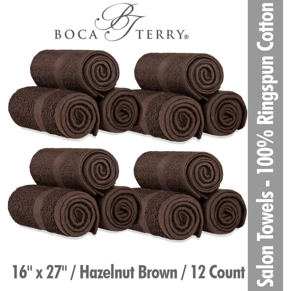 SALON TOWELS 16 X 27 CHARCOAL GREY BLEACH PROOF 12 PK